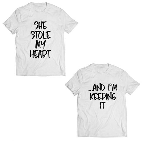 She stole my Heart Couple Shirt