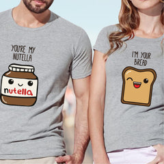 Nuttela and Bread Couple Shirt