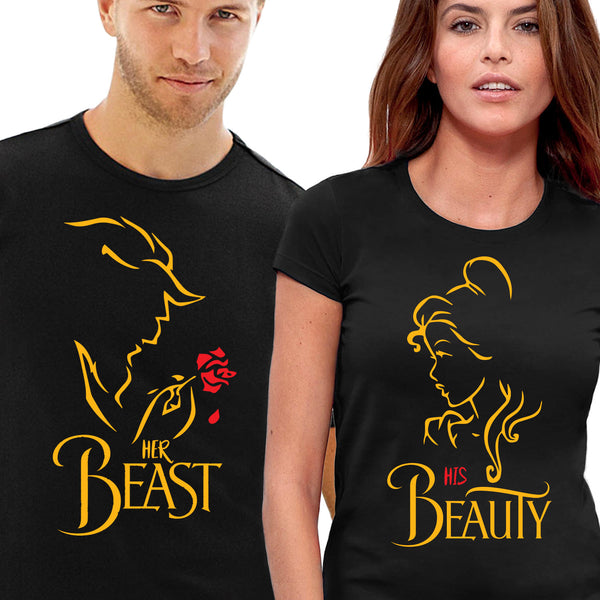 Customize Her Beauty and His Beast Shirt