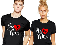 She / He is Mine Couple Shirt