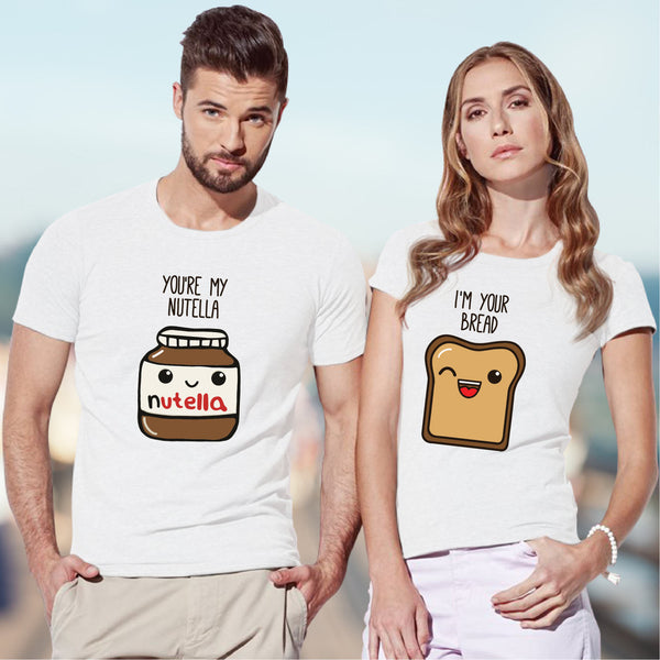 Nuttela and Bread Couple Shirt