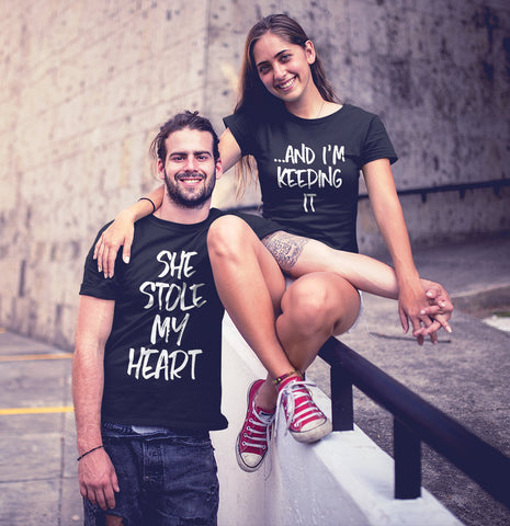 She stole my Heart Couple Shirt