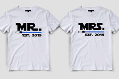 Mr and Mrs Est Couple Shirt